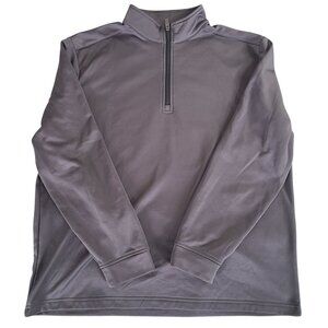 PGA Tour Men's Size L Gray 1/4 Zip Pullover Golf Jacket Polyester Fleece Lined